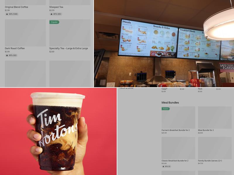Tim Hortons Menu