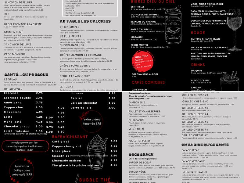 Café L'Infusion Menu
