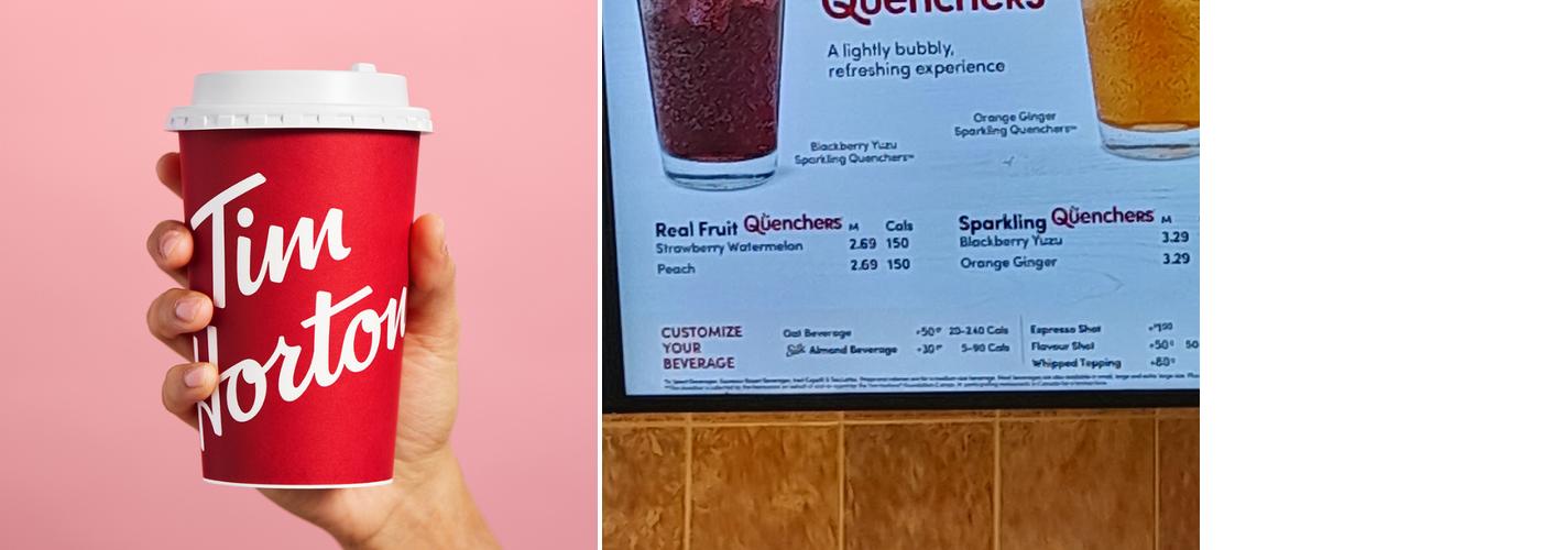 Tim Hortons Menu