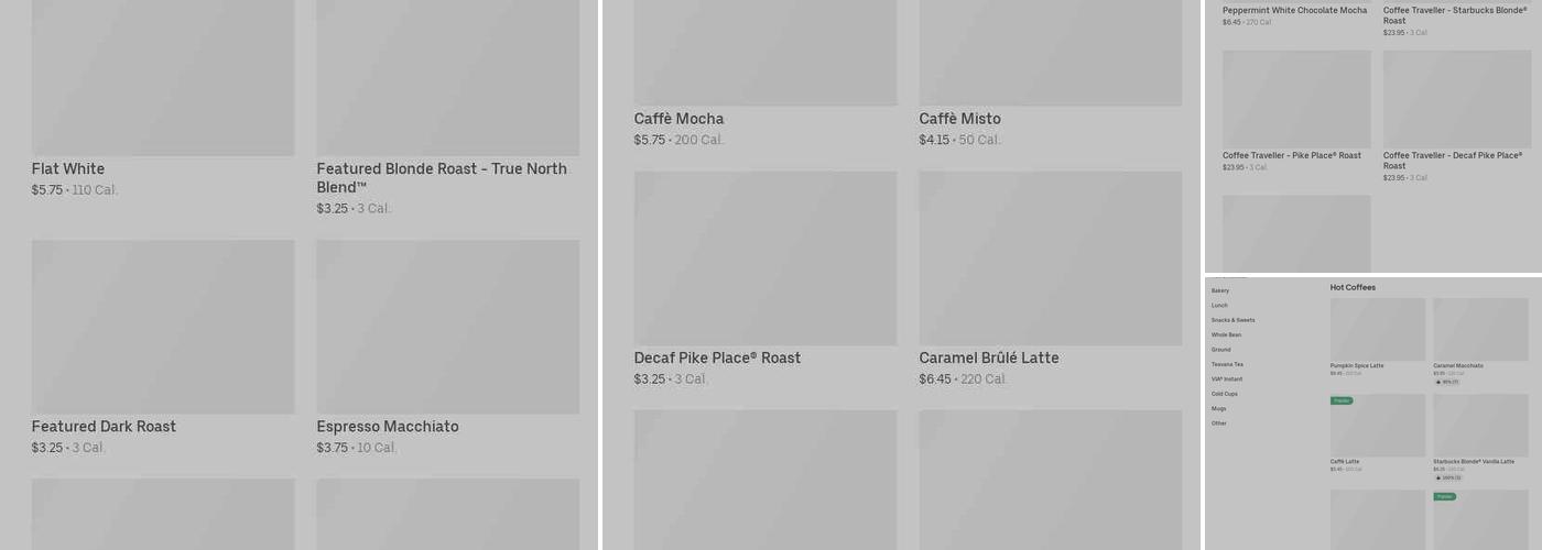 Starbucks Coffee Company Menu