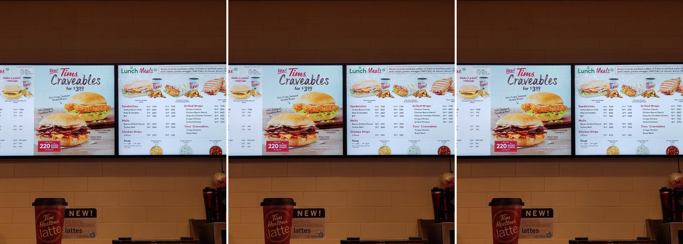 Tim Hortons Menu