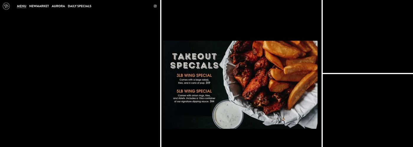 TJ's Bar & Grill-AURORA Menu