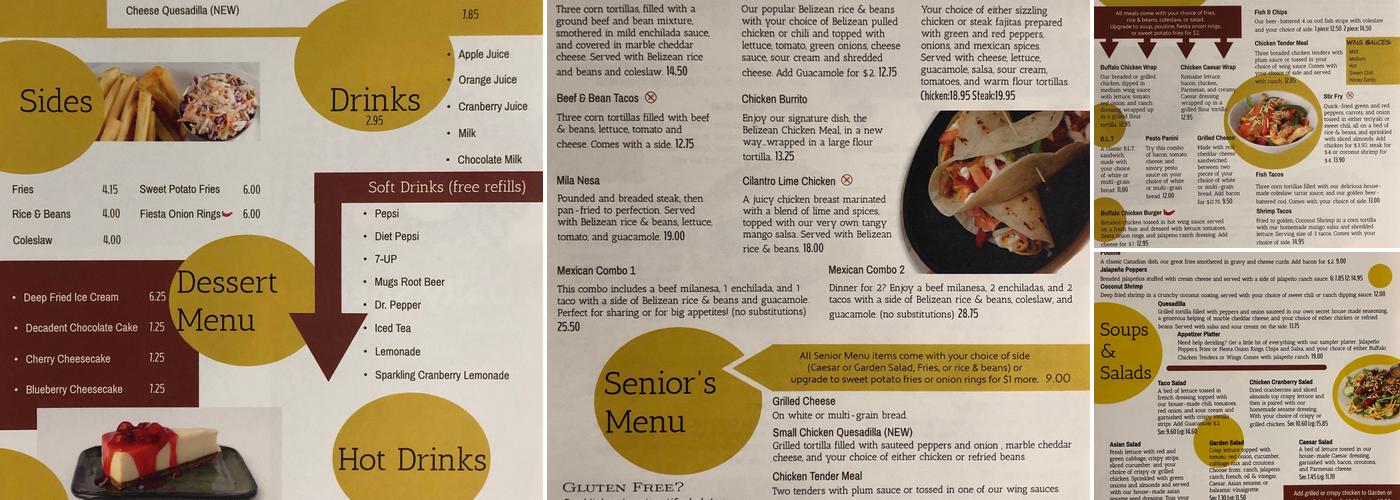 The Family Central Menu