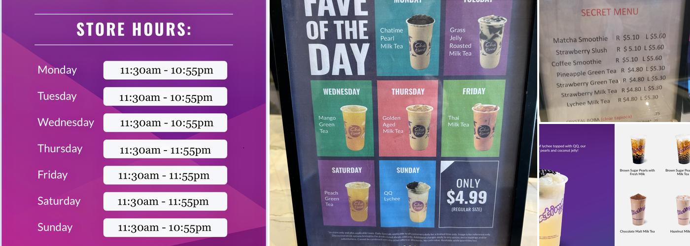 Chatime Menu