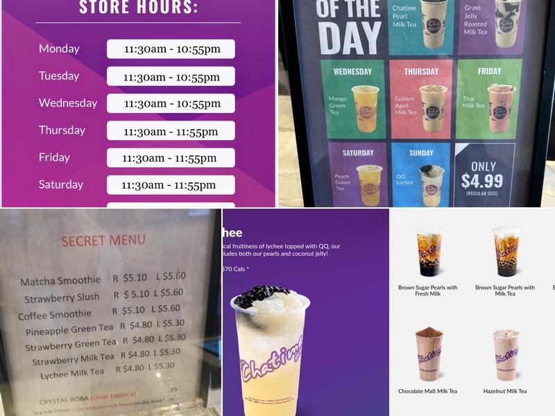 Chatime Menu