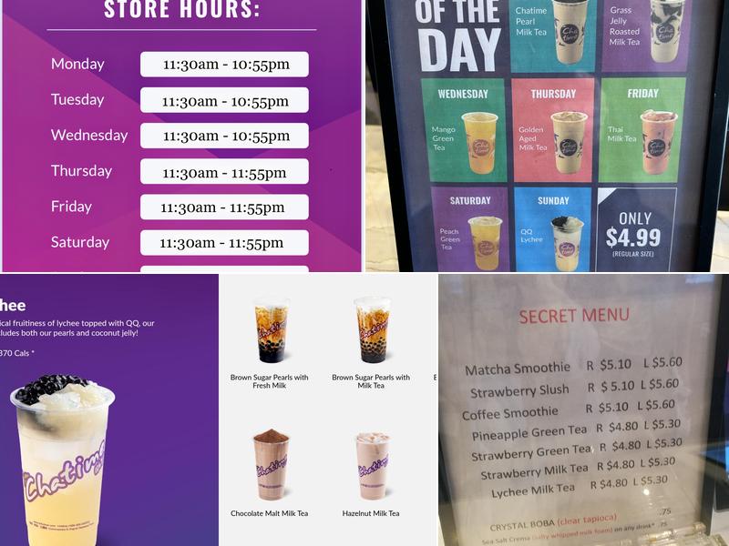 Chatime Menu