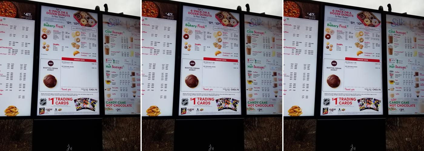 Tim Hortons Menu