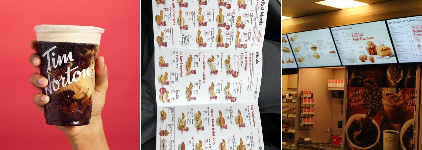 Tim Hortons Menu