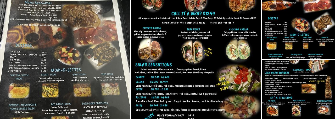 Potka's Kitchen Menu