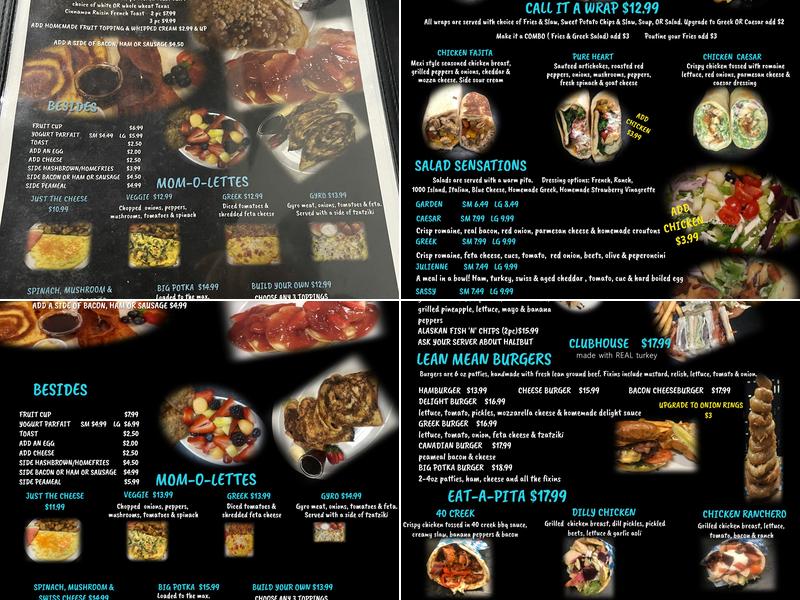 Potka's Kitchen Menu