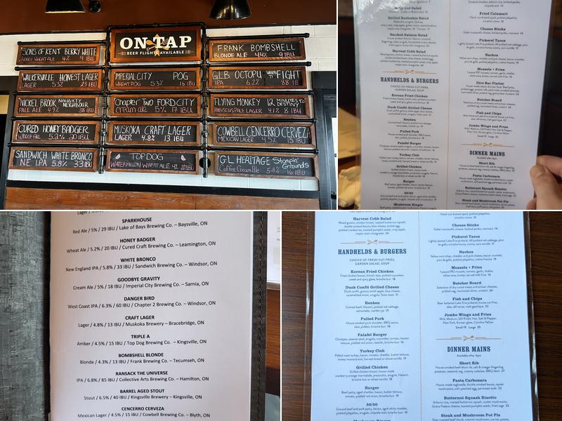 Billys Taphouse Menu