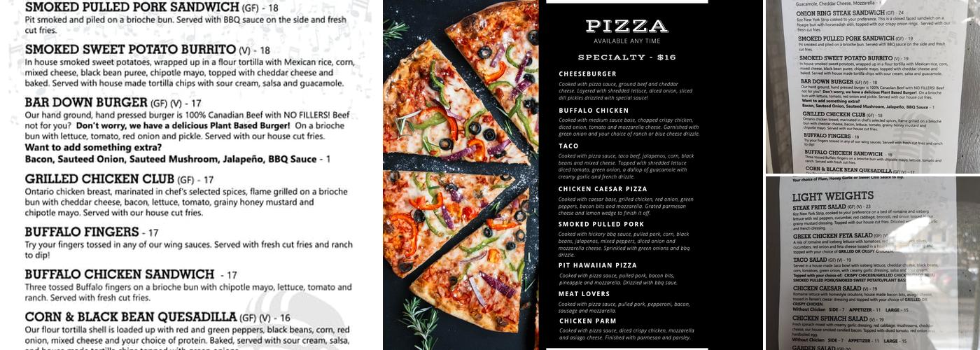 Bar Down Menu