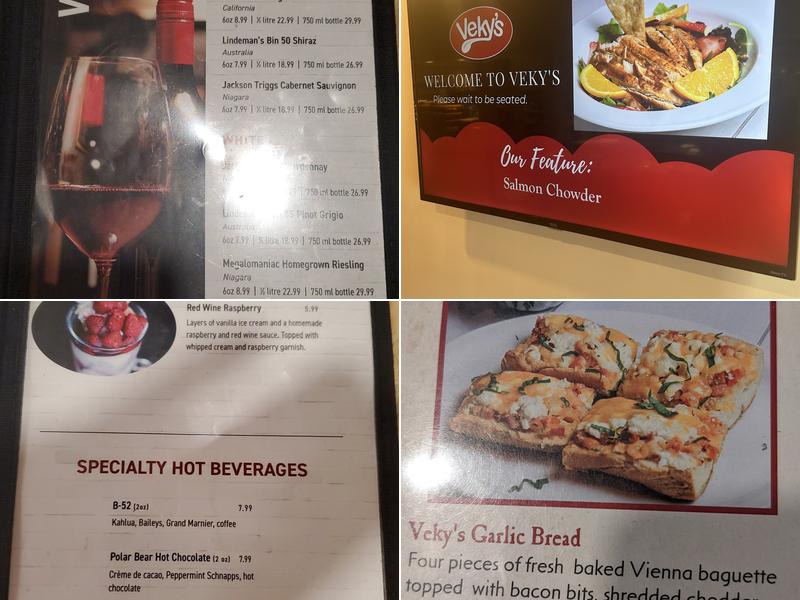 Veky's International Cuisine Menu