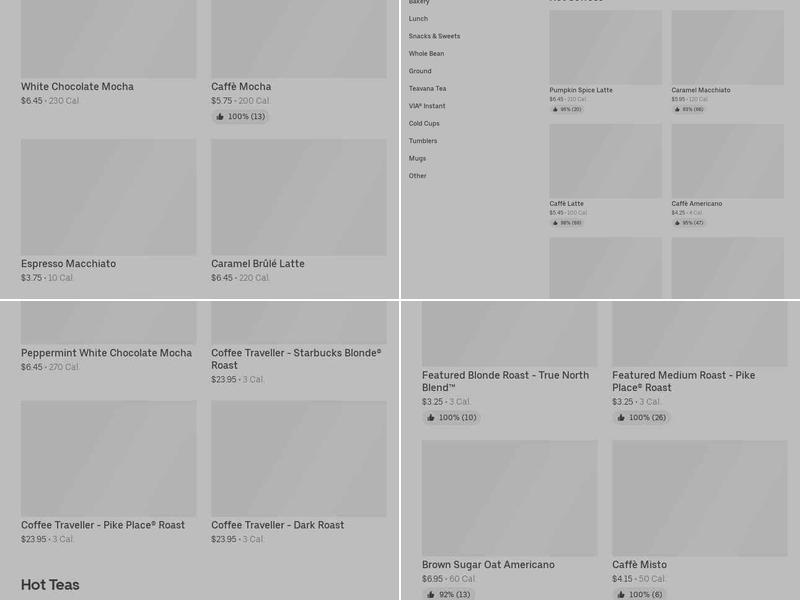 Starbucks Menu