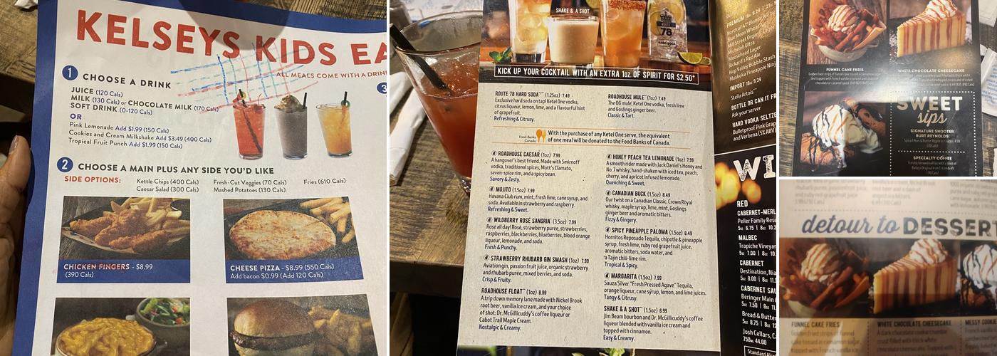Kelseys Original Roadhouse Menu