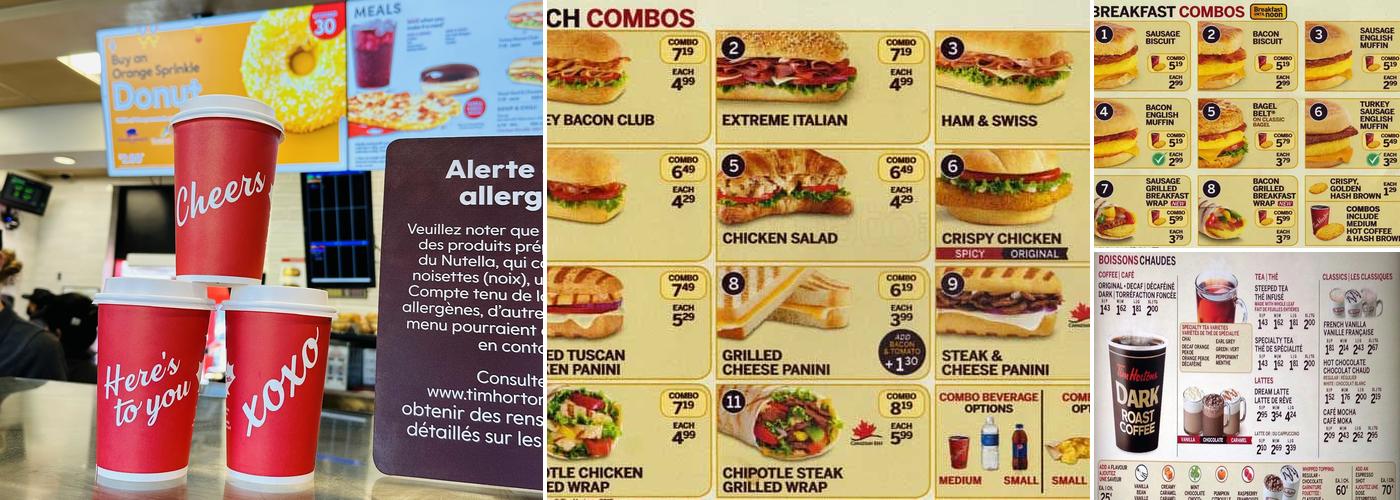 Tim Hortons Menu