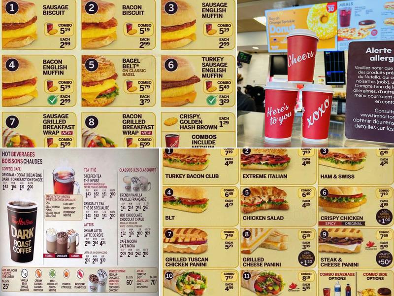 Tim Hortons Menu