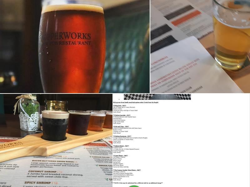 Copperworks Brew Pub Restaurant Menu