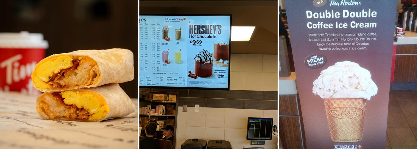 Tim Hortons Menu