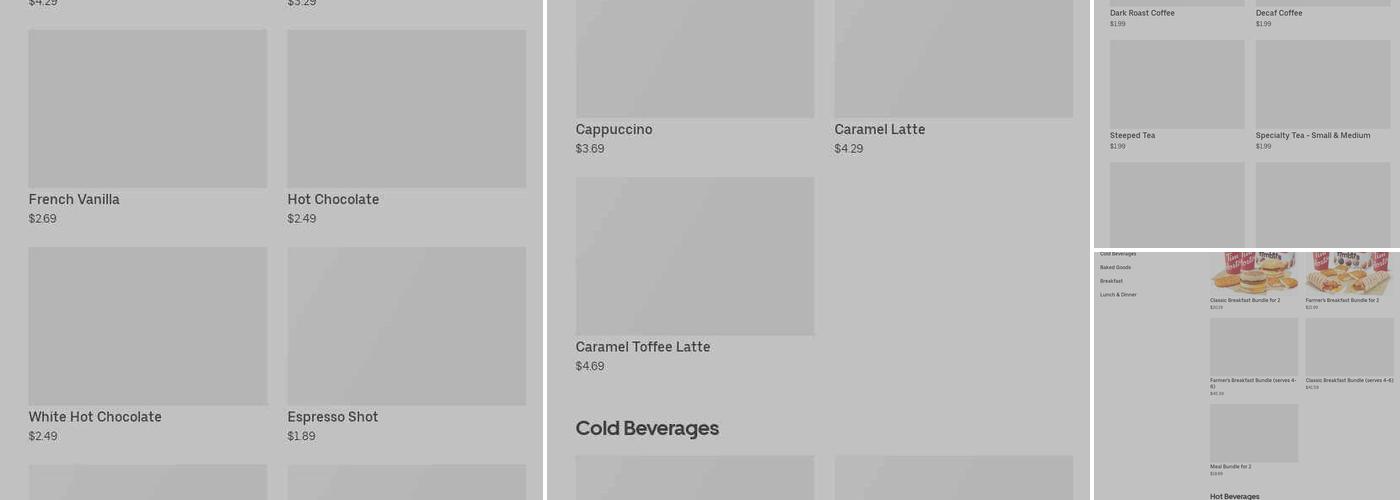 Tim Hortons Menu