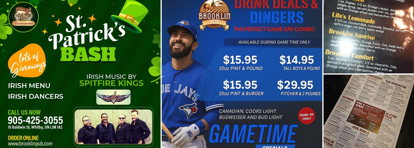 Brooklin Pub Menu