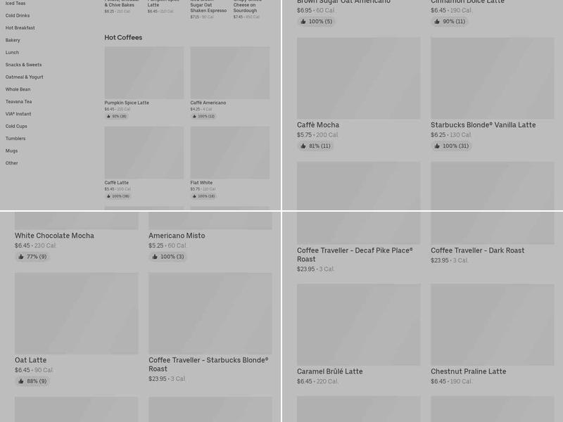 Starbucks Menu