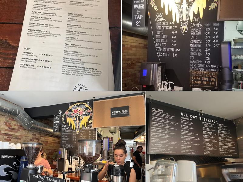 Goat Coffee Co. Menu