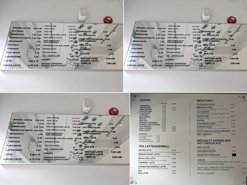 Marvel Coffee Co Menu