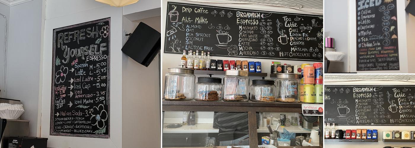 Broadview Espresso Menu