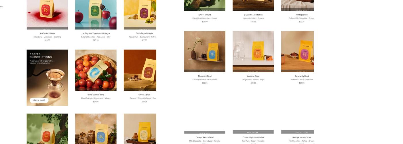 Pilot Coffee Roasters Menu