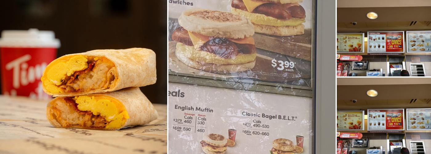 Tim Hortons Menu
