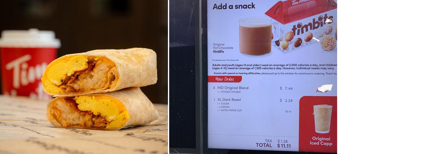 Tim Hortons Menu