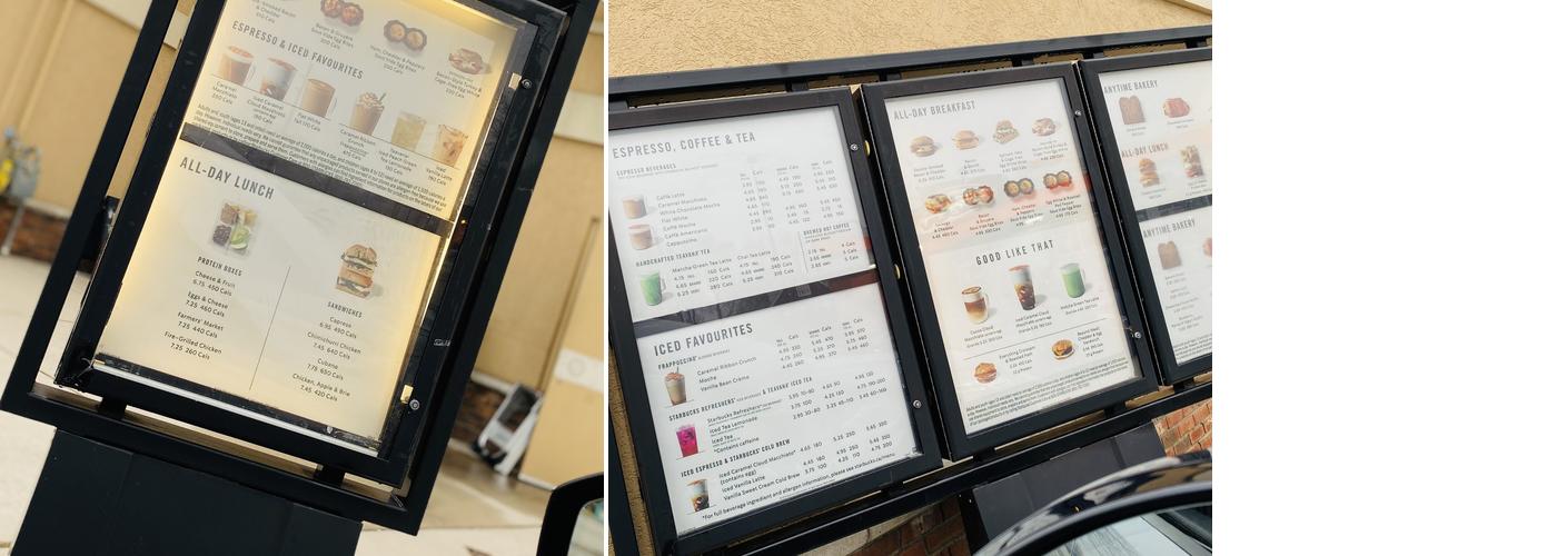Starbucks Menu