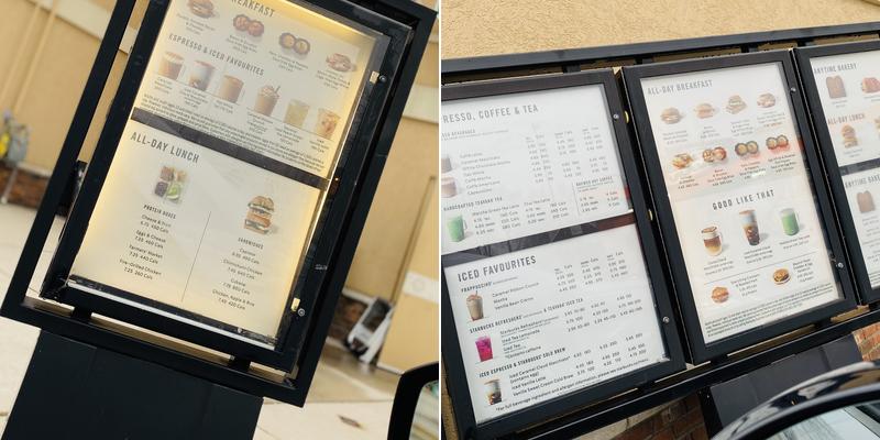 Starbucks Menu