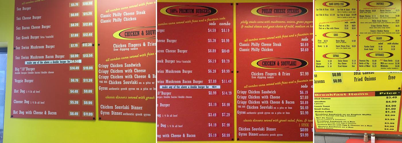 Retro Burger Menu
