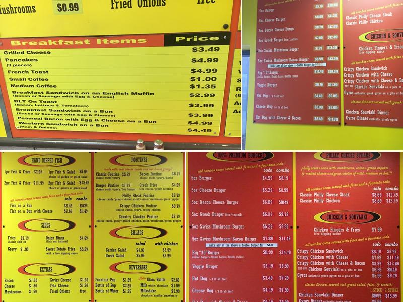 Retro Burger Menu