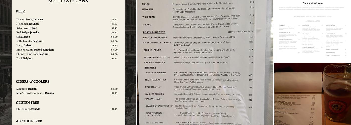 Local 1794 Menu