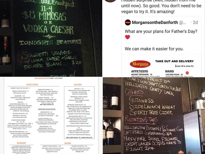 Morgans On The Danforth Menu