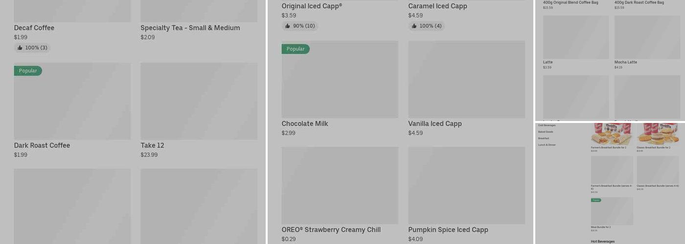 Tim Hortons Menu