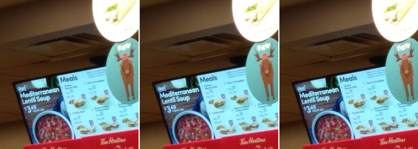 Tim Hortons Menu