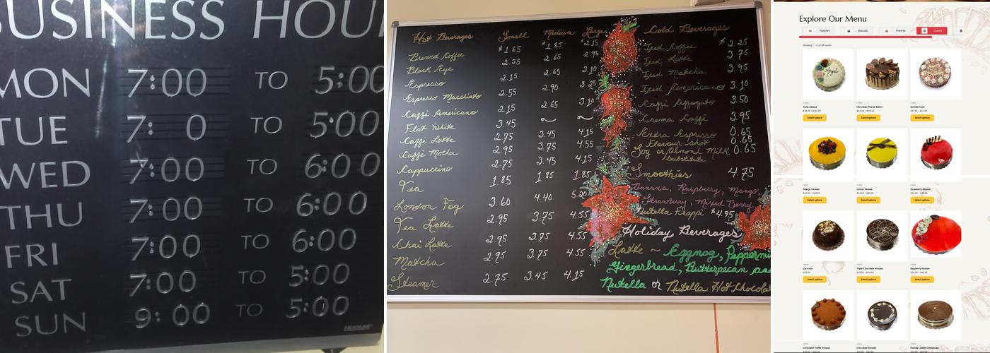 Simply Biscotti Menu