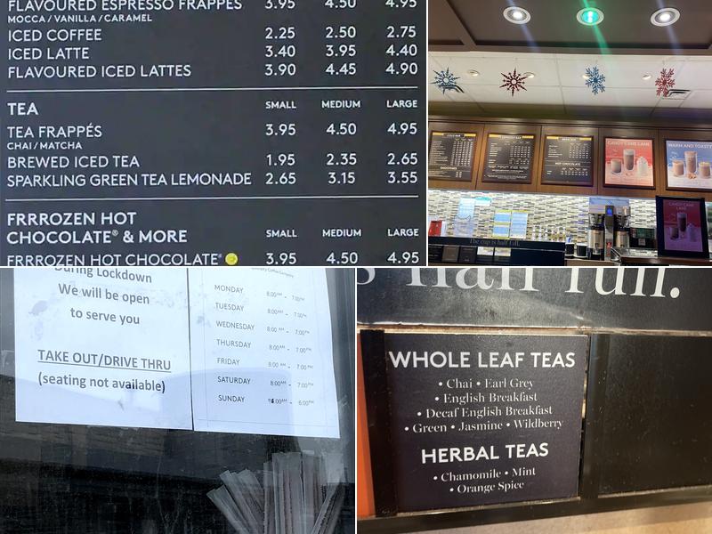 Second Cup Café Menu