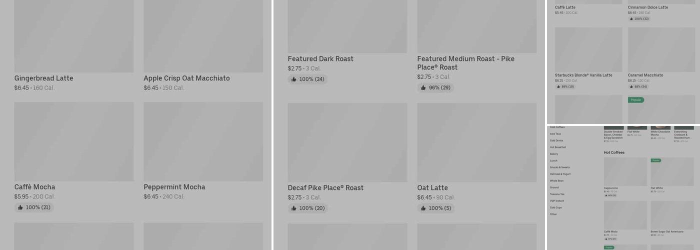 Starbucks Menu