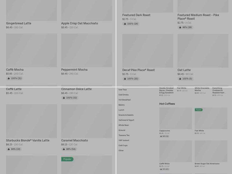 Starbucks Menu