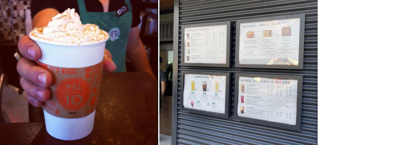 Starbucks Menu