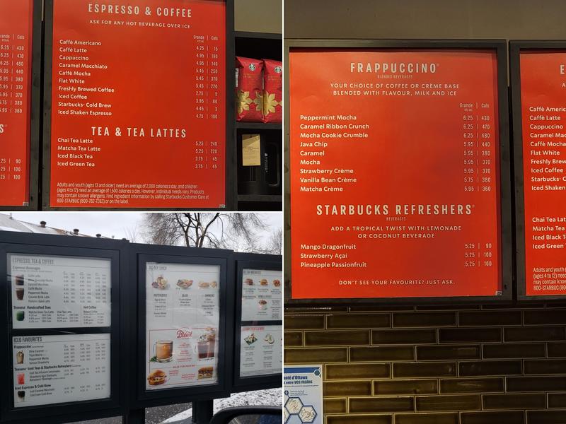 Starbucks Menu