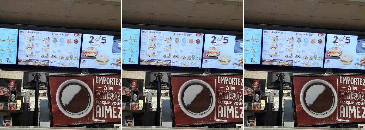 Tim Hortons Menu