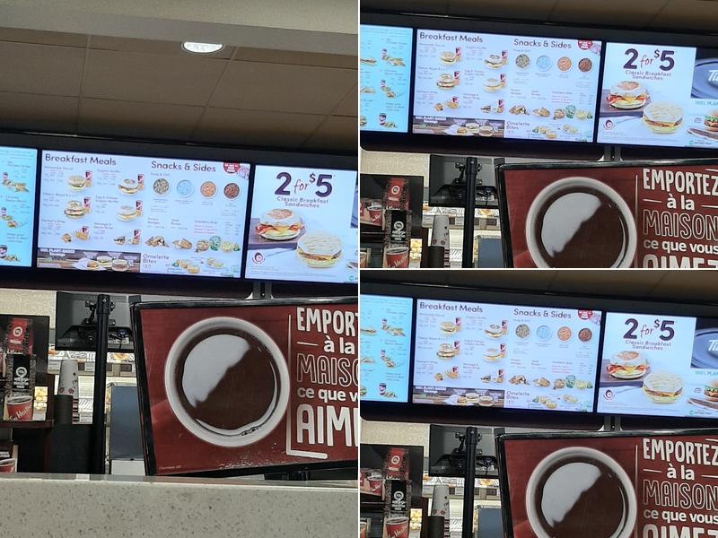 Tim Hortons Menu