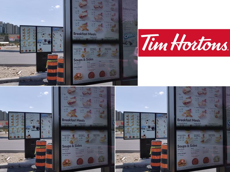 Tim Hortons Menu