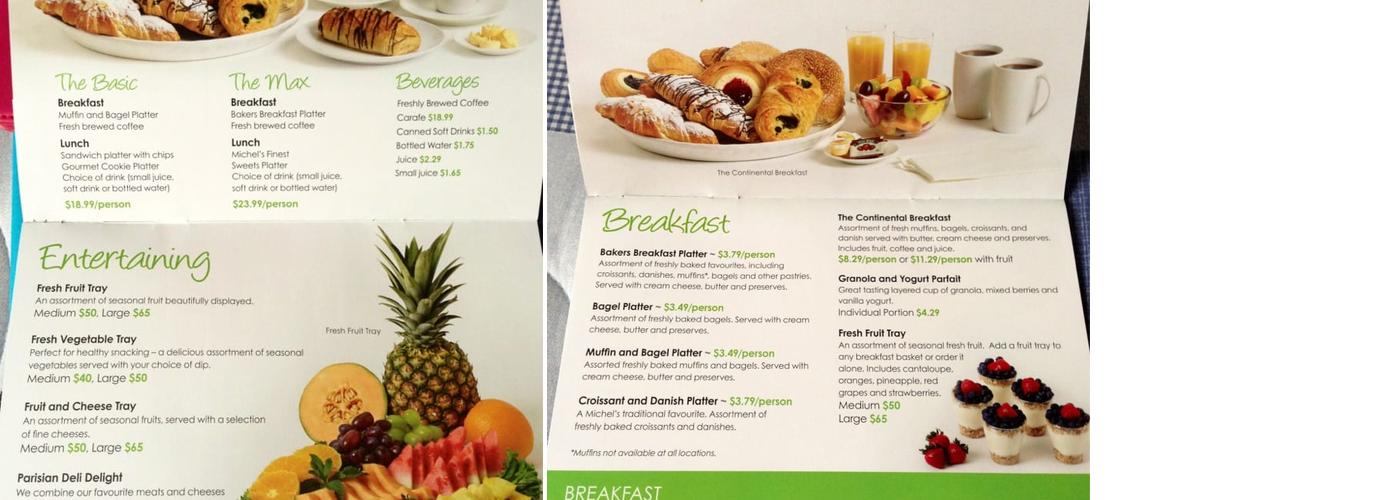 Cheal's Bakery Cafe Menu